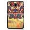 New fashion three folding leather stand case for Samsung Tab E8.0 hard pu tablet pattern case