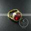 14MM Gold Plated Brass Round Crown Bezel Blue,red,champagne and Green Glass Adjustabld Ring,vintage Ring DIY Ring 6220034