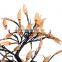 HomCom Brown 1.5ft Golden LED Walnut Leaf Tree