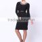 2016 PRETTY STEPS winter collections high quality womens plus size dress long sleeve belt dress