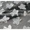 2016 Most Fancy Design Silver Maple Leaf Shape Laser PU Embroidery Lace Fabric