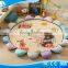 2017 Hot sale cartoon lovely hedgehog kids Flower Shape Mats