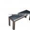 Outdoor Garden Bench Brushed Aluminum Polywood Bench ,KD structure
