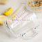 New glass measuring cup Embossed glass measuring cup