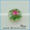 Round Shape Resin Cabochon Jewelry Pendant , Dried Flower Resin Cabochon , Clear Flat Resin Cabochon