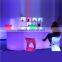 Modern commerical high quality PE partable plastic LED bar counter with 16 colors change