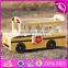 2017 New design toddlers go sightseeing wooden bus toys W04A340