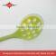 Kitchen accessory Food grade silicone skimmer slotted ladle with soft 2 color handle