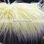 110mm Fur Height Yellow Knitted Fake Fur Fabric Long Pile