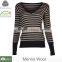 Women sweater wholesale cotton V-neck sweater