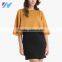  Ladies New Fashion Clothing Wholesale Casual Mustard Yellow Wrap Dress