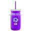 USA Made 27 oz Tritan Mason Jar With Screw-On Lid and Digital Imprint - measurements molded into side of jar