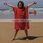 Surf Poncho Beach Towel Plain Pattern Velour Bath Robe With Hooded