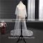 2017 Hot Sale Long Lace Wedding Dresses Bridal Veil long Tulle handmade beads emboied lace wedding veils