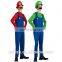 2017 hot wholesale funny halloween costumes cosplay super mario brother costumes for adult MFJ-0076