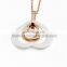 Guangzhou hot selling jewelry double heart shaped ceramic pendant