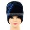Hot selling fashion stock black Winter Hat Knitted Knitting Hat Beanie