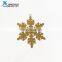 New Idea Custom Glossy Golden Hollow Out Metal Snowflake Ornament For Christmas Decorative