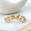 Fashion Jewelry Stainless Steel Bowknot Stud Earrings for Sweet Girls Diamond Earring