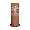 Antique outdoor used beer bottle-shaped fire pit