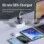 Remax White Black Ultrasonic 2 USB-C PD3.0 USB A QC3.0  GaN Fast China Wall 65W PD Charger adapter