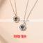 Fashion Women Accessories Jewelry Wholesale 925 Sterling Silver Eye Pendant Crystal Necklaces