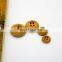 Customized logo letters natural fashion common garment bamboo button