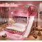 Italy design double bed modern Children cheap bedroom furniture pink Factory directly wooden Princess Bed sets