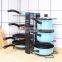Storage Holders Multi-layer Adjustable Height Folding Metal Home Furniture Pot Pan Lid Rack Holders Organizer Kitchen Storage