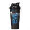 hot selling collapsible personalized fashionable sublimation  black blender protien premium gym protein shaker bottle plastic