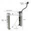 Corner socket with German outlets and stainless steel finish