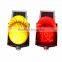 Wholesale LED Solar Powered Yellow Flashing Warning Traffic Light