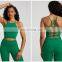 2023 Summer New High Neck Straps Hollow Out Sexy Sports Gym Yoga Bra Top Nude Soft Breathable Padded Fitness Wear For Women