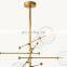 America Design Luxury Lamp GLASS GLOBE MOBILE SIX-ARM CHANDELIER 55