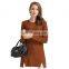100% Cashmere Women's Heavy Thick Sweater Long Casual Winter Crew Neck Solid Pattern Computer Knitted OEM Service Available