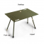 black color light weight camping table with holes