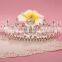 New design wholesale Leaf bridal  crystal rhinestone crown