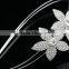 Wholesaler fashion women metal crystal flower charm hairband for wedding