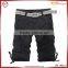 Leisure style pocket belt canvas Mens 3/4 cargo shorts