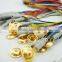 BCI researcher used multicolor coated gold eeg electrodes