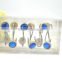 Polyresin Shower curtain hooks with Yellow gem