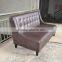Brown leather hotel restaurant sofa XYN219