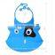 Adjustable Soft Silicone Custom Cute Cartoon Recycling Baby Saliva Towel Baby Bib