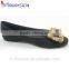 Wholesale OEM handmade black suede leather shoes women flat