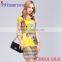 China wholesale quality blue silk made european Style Silk dress