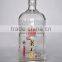 500ml and 750ml clear glass bottle with logo