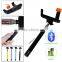 OEM manufacturer headphone jack control selfie stick, cable take pole selfie stick for smartphone, z07-5 plus monopod