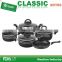 9pcs Aluminum non-stick cookware set, kitchenware set