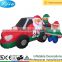 DJ-XT-23 christmas inflatable santa claus drive NO.25 floating car by mechanic tire inflation