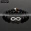 New Machine 2016 Infinity Black Coral Bracelet